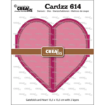 Crealies Dies Cardzz  614 - Gatefold Heart card