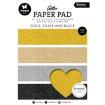 Studio Light Paper Pad A5 - Glitter gold, silver and black