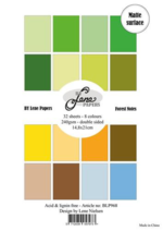 BY Lene Paperpad BLP968 - Solid Colours - Forest Notes