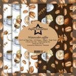 Paper Favourites 15x15 PF153 Watercolor coffee