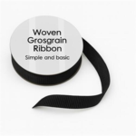 Simple and basic Grosgrain Ribbon - Black