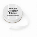 Simple and basic Grosgrain Ribbon - White
