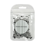 Simple and basic SBA531 - Half Pearl 3mm - Polished Silver