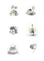 Forudbestilling: Reprint Klippeark - Birthday blue