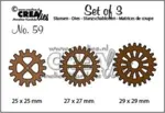 Crealies Dies Set Of 3 - Gears