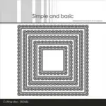 Simple and Basic die SBD686 - 10 x 10 squares scalloped edges (bestilling)