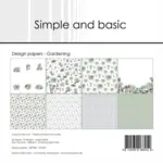 Simple and Basic Design Paper SBP569 - Gardening 15x15cm (bestilling)
