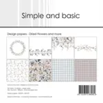 Simple and Basic Design Paper SBP570 - Dried Flowers and more 15x15cm (bestilling)