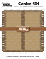 Crealies Dies Cardzz 634 - Gatefold Notebook card square