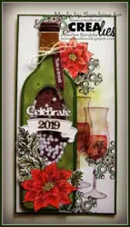 Crealies Dies Cardzz 09  - Bottle Of Wine