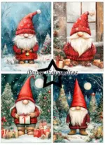 Paper Favourites A6 Paper Pack - Christmas Gnomes #2