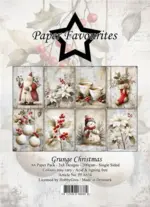 Paper Favourites A6 Paper Pack - Grunge Christmas