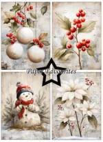 Paper Favourites A6 Paper Pack - Grunge Christmas