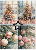 Paper Favourites A6 Paper Pack - Pink Christmas
