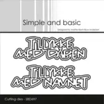 Simple and Basic die SBD697 - Tillykke med dåben / navnet (bestilling)