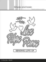 Simple and Basic die SBD695 - Doves, Love, Hope and peace (bestilling)
