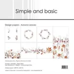 Simple and Basic Design Paper SBP773 - Autumn Leaves 30,5x30,5cm (bestilling)