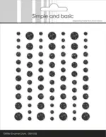 Simple and Basic Enamel Dots SBA102 - Glitter Black
