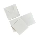50 Sæt 3x3" / 76x76mm Kort/Kuverter - Pure White (råhvid)