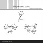 Simple and basic stempel SBC225 - Til - Fra