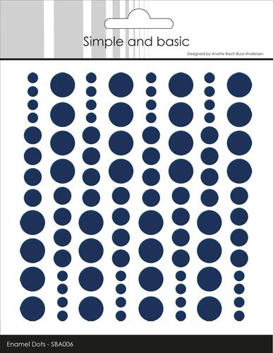 Simple and Basic Enamel Dots SBA006 - Dark Blue