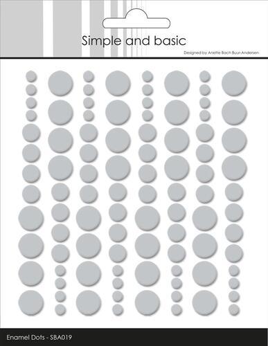 Simple and Basic Enamel Dots Cool Grey