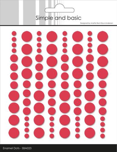 Simple and Basic Enamel Dots SBA023 - Calm Red