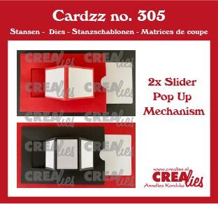 Crealies Cardzz dies 305 - 2x Slider Pop Up Mechanism