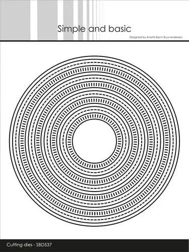 Simple and Basic die SBD537 - Combi Striped Frames - Circle