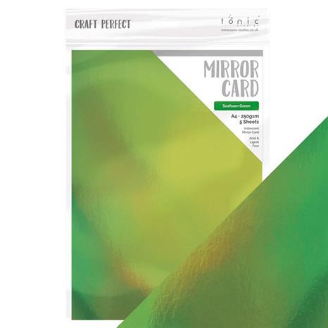 Tonic/Craft Perfect Iridescent Mirror Card  - Seafoam Green