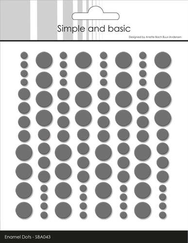 Simple and Basic Enamel Dots SBA043 - Charcoal