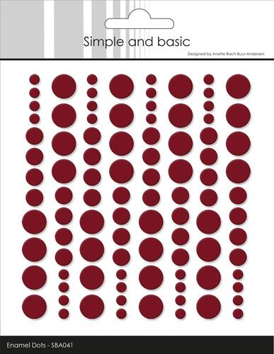 Simple and Basic Enamel Dots SBA041 - Burgundy