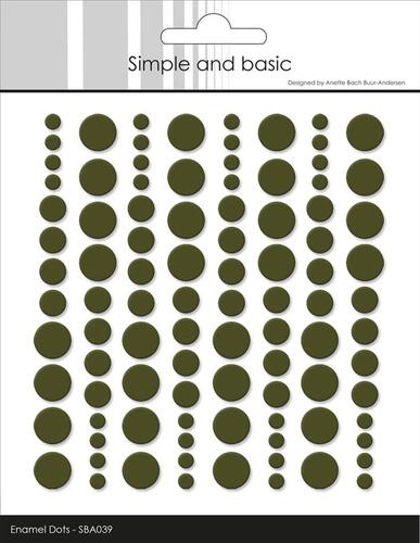 Simple and Basic Enamel Dots SBA039 - Moss Green