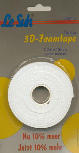 3D foam tape i rulle 2,4mm x 2,2meter