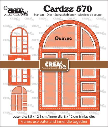 Crealies Dies Cardzz 570 - Frame & Inlay Quirine