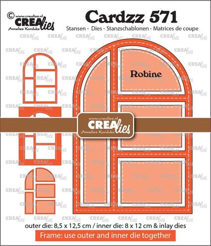 Crealies Dies Cardzz 571 - Frame & Inlay Robine