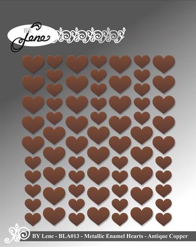 BY Lene Enamel Hearts BLA013 - Copper