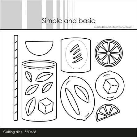 Simple and Basic die SBD468- Drink w/Orange and Lime