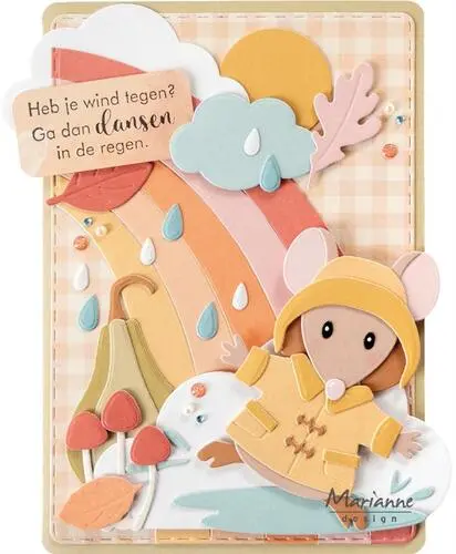 Marianne Design COL1597 - Rain accessoiries by Marleen