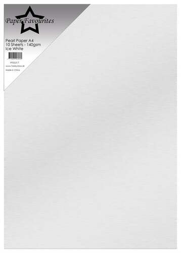 Paper Favourites Pearl Paper 140g - Ice White