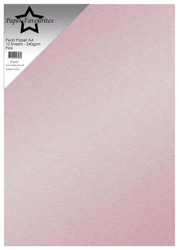 Paper Favourites Pearl Paper 240g - Pink