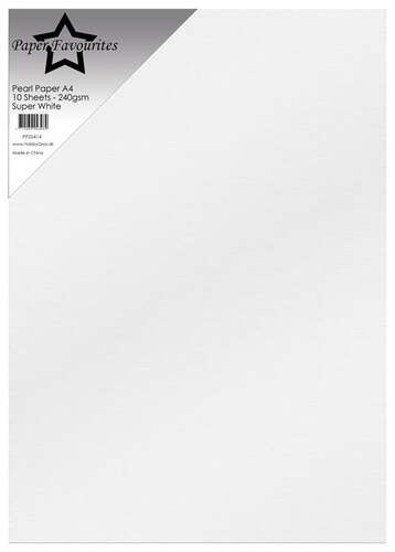 Paper Favourites Pearl Paper 240g - Super White