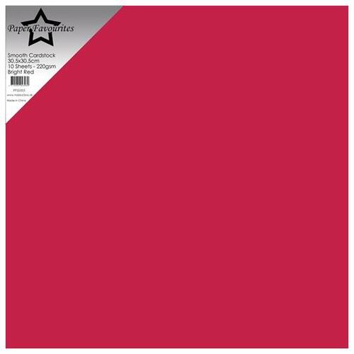 Paper Favourites Smooth Cardstock - Bright Red