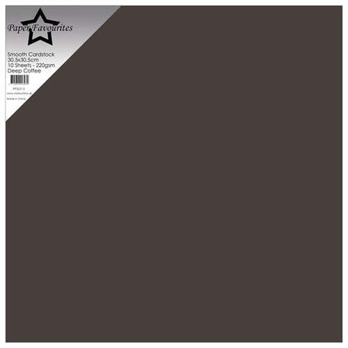 Paper Favourites Smooth Cardstock - Deep Coffee