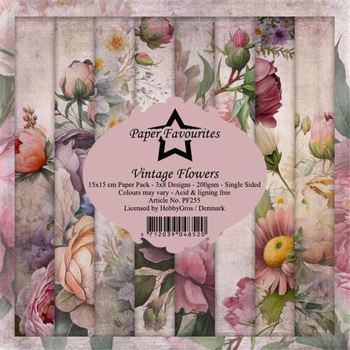 Paper Favourites 15x15 PF255 Vintage Flowers