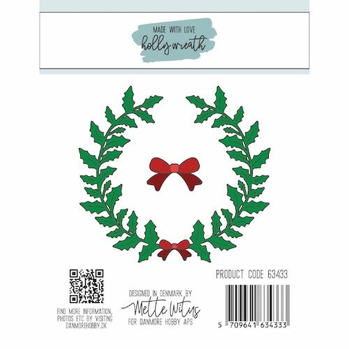 Made with Love die -  Holly Wreath (bestilling)