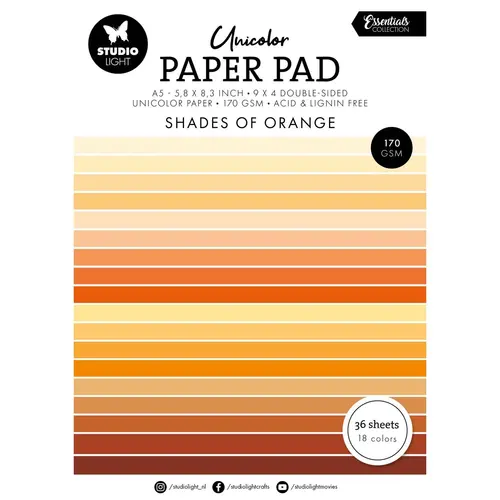 Studio Light Paper Pad A5 - Shades of Orange