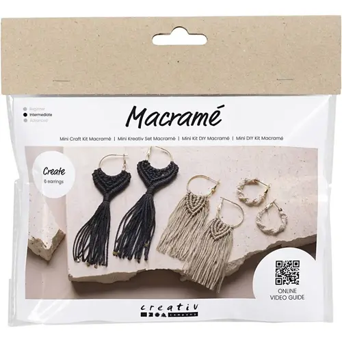 DIY Mini Kit - Macramé Øreringe