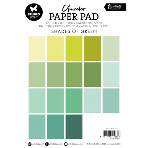 Studio Light Paper Pad A5 - Shades Of Green