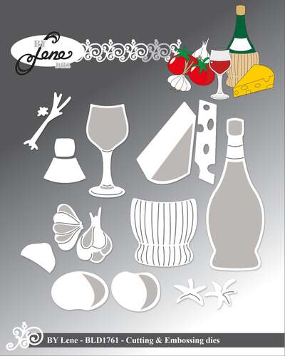 By Lene dies BLD1761 - Wine and Cheese